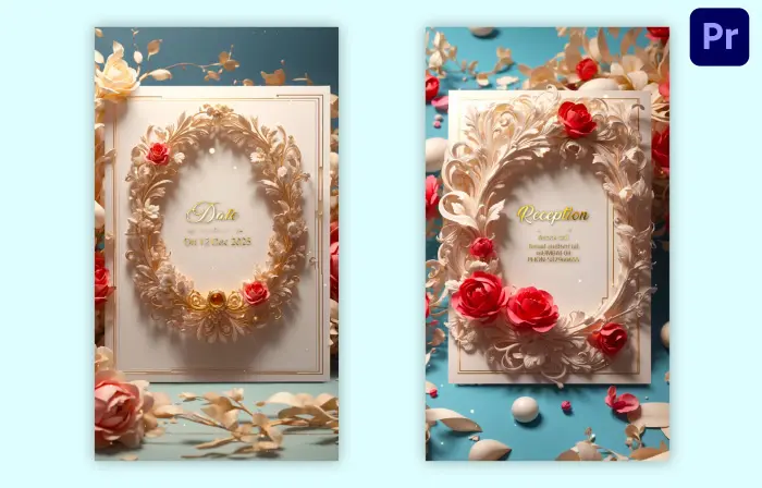 Stylish 3D Wedding Invitation Instagram Story